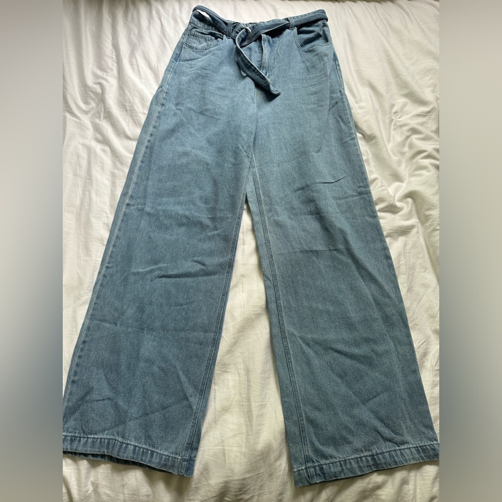 Vero Moda tall Kathy wide leg jeans, medium blue, 30x32
